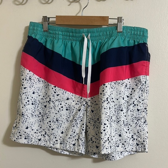 EUC Chubbies Striped Speckled Swim Trunks XL - Picture 1 of 4
